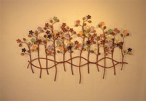 metal floral and botanical wall decor|outdoor metal flower wall art.